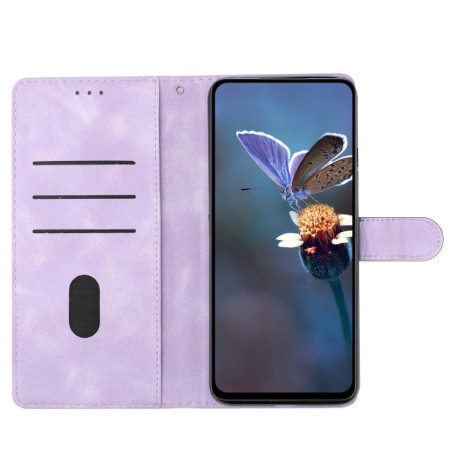 Чехол-книжка Flower Butterfly Embossing для Samsung Galaxy A05 - фиолетовый