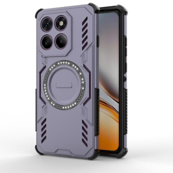 Противоударный чехол Butterfly Armor MagSafe Magnetic Ring Shockproof для Motorola Edge 60 Pro 5G - фиолетовый