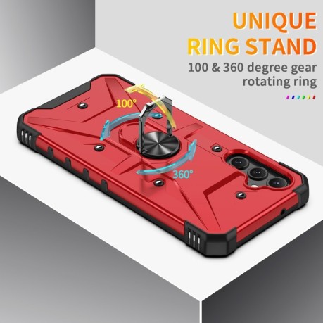 Противоударный чехол EsCase Ring Holde для Samsung Galaxy A14 5G - красный