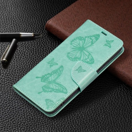 Чохол-книжка Butterflies Pattern Samsung Galaxy S22 Plus 5G - зелений