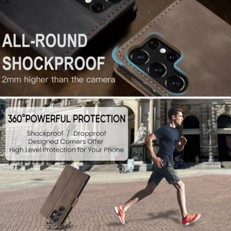 Чохол-книжка CaseMe-013 Multifunctional  для Samsung Galaxy S25 Ultra 5G - кавовий