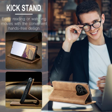 Чохол-книжка CaseMe-013 Multifunctional на OnePlus 13 - коричневий