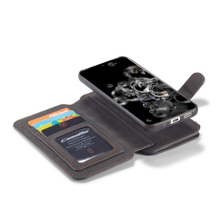 Кожаный чехол-кошелек CaseMe на Samsung Galaxy S20 Plus - черный