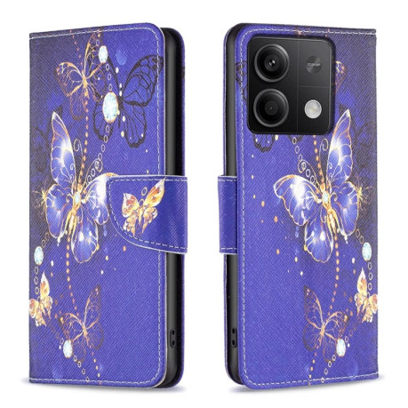 Чехол-книжка Colored Drawing Pattern для Xiaomi Redmi Note 13 4G - Butterfly