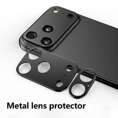 Захисне скло на камеру Kalebol Metal Hollow Lens Protection Ring для iPhone 17 Pro - чорне