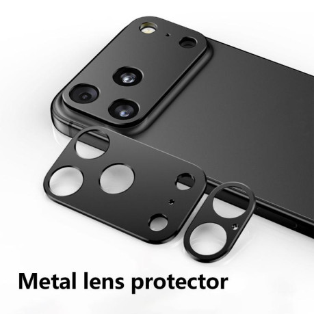 Защитное стекло на камеру Kalebol Metal Hollow Lens Protection Ring на iPhone 17 Pro Max - черное