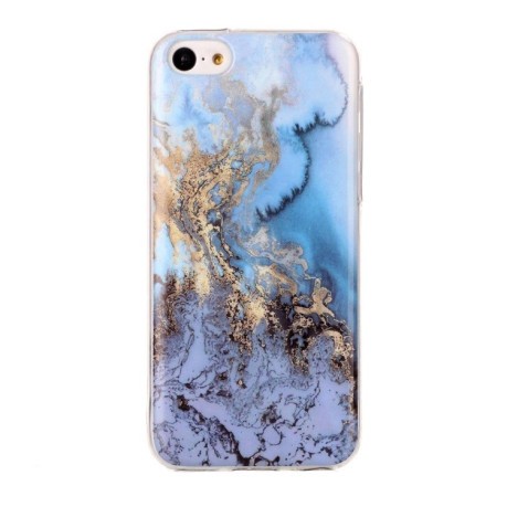 Противоударный чехол Marble Pattern для iPhone 5C - голубой