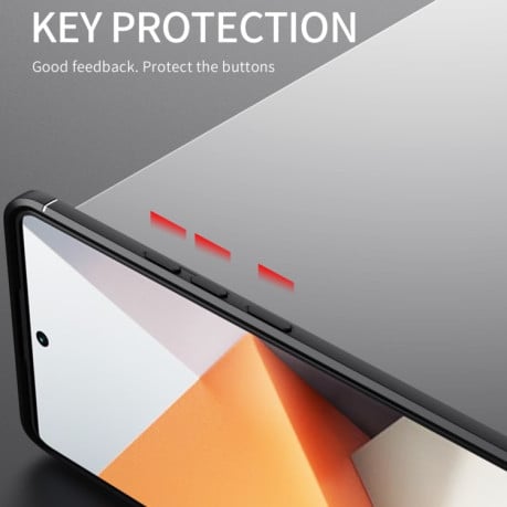 Ударозащитный чехол Metal Ring Holder для Xiaomi Redmi Note 13 Pro+ - черно-голубой