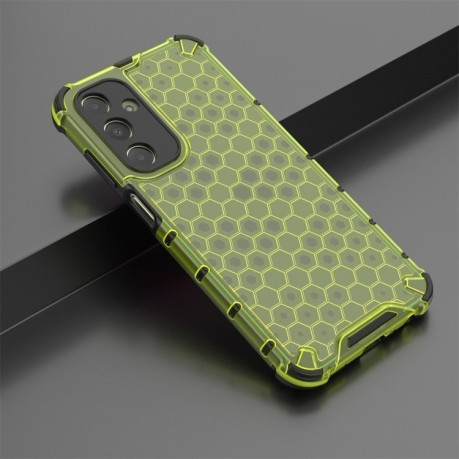 Противоударный чехол Honeycomb на Samsung Galaxy A25 5G - зеленый