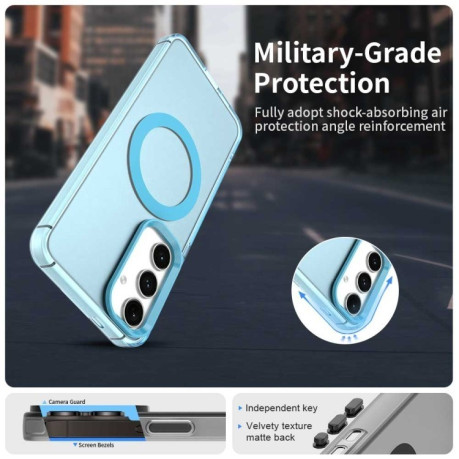 Протиударний чохол MagSafe Holder PC Hybrid  для Samsung Galaxy S25+ 5G - синій