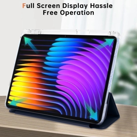 Чехол-книжка Clear Acrylic Demation Leather для Xiaomi Pad 7 / 7 Pro - синий