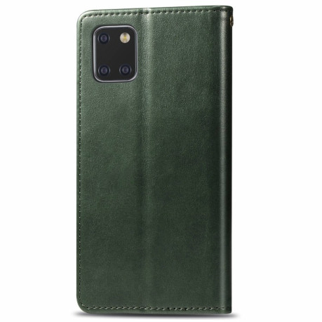 Чехол-книжка Retro Solid Color на Samsung Galaxy Note10 Lite / A81 / M60s -зеленый