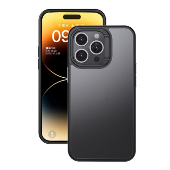 Противоударный чехол Shield Frosted Skin Feel для iPhone 15 Pro Max - черный