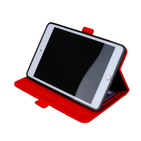 Шкіряний чохол-книжка Horizontal Flip Double Holder на iPad Mini 5 (2019) - червоний
