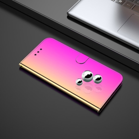 Чехол-книжка Lmitated Mirror для Realme C33 - розовый