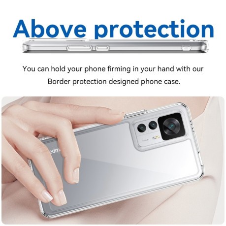 Протиударний чохол Colorful Acrylic Series для Xiaomi Redmi K50 Ultra/Xiaomi 12T/Xiaomi 12T Pro - прозорий
