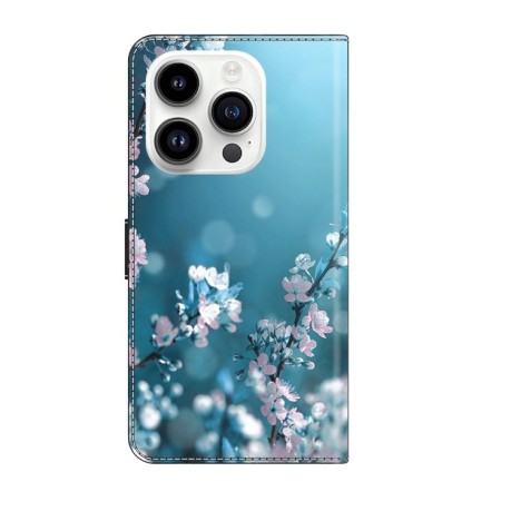 Чохол-книжка Crystal 3D Shockproof Protective Leather для iPhone 15 Pro - Plum Flower