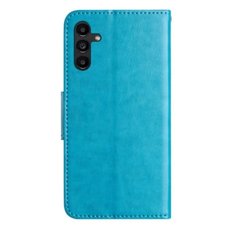 Чехол-книжка Butterfly Flower Pattern для Samsung Galaxy A05s - синий