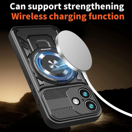 Ударозащитный чехол Armor Rotating Holder MagSafe на iPhone 17 - красный