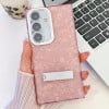 Противоударный чехол Plating Glitter Texture TPU with Lens Film для Samsung Galaxy A16 5G - Pink Shell Pattern