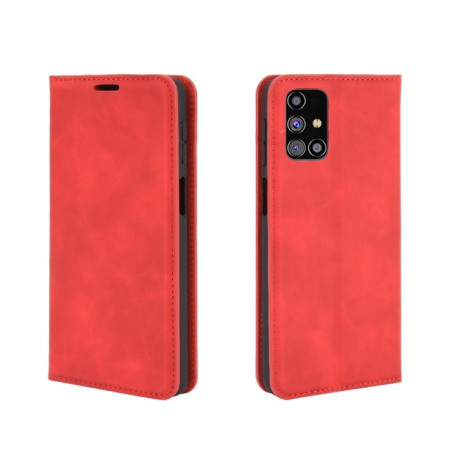 Чехол-книжка Retro-skin Business Magnetic на Samsung Galaxy M31s - красный