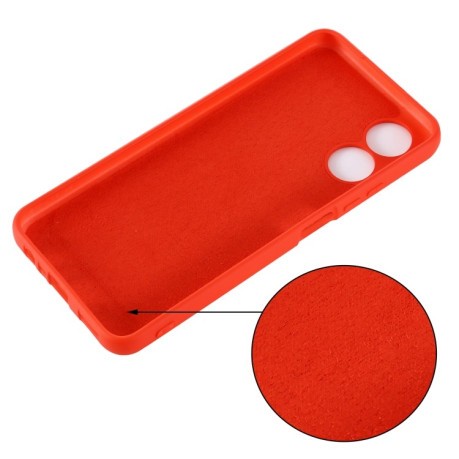 Силіконовий чохол Solid Color Liquid Silicone на OPPO A17 / A17K - червоний