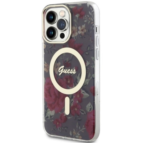 Оригінальний чохол Flower MagSafe для iPhone 14 Pro Max - green/khaki