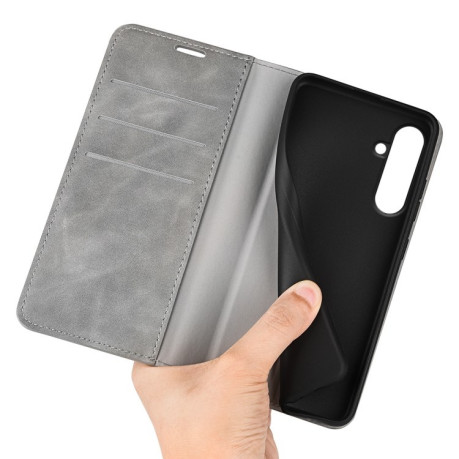 Чохол-книжка Retro Skin Feel Business Magnetic  для Samsung Galaxy A26 - сірий