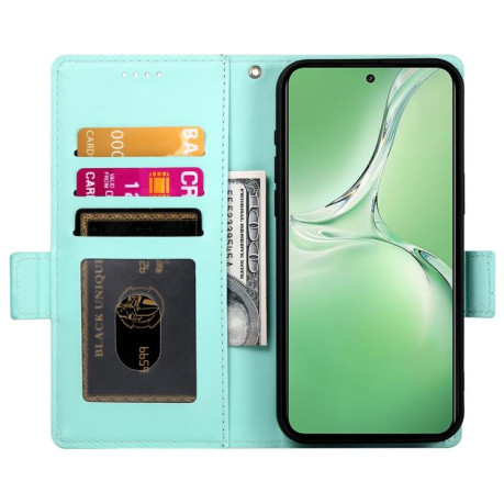 Чохол-книжка Side Buckle Magnetic Frosted Leather для OnePlus 13R/Ace 5/Ace 5 Pro - зелений