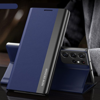 Чехол-книжка Electroplated Ultra-Thin для Samsung Galaxy S23 Ultra 5G - синий