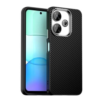 Ударозащитный чехол HMC Carbon Fiber Series IMD на Xiaomi Poco M6 4G - черный