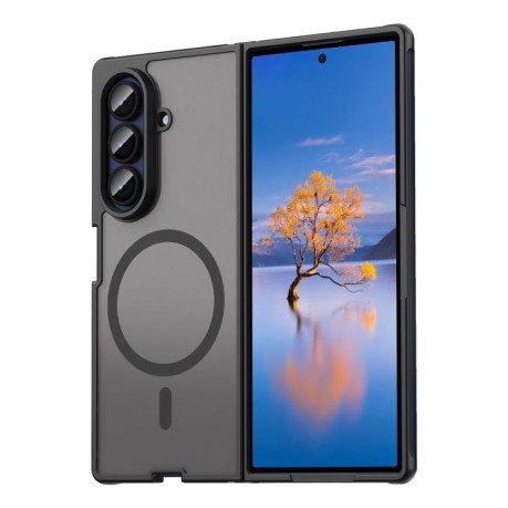 Противоударный чехол Fan Dun Series TPU Hybrid PC Frosted Magsafe для Samsung Galaxy Fold 7 5G - черный