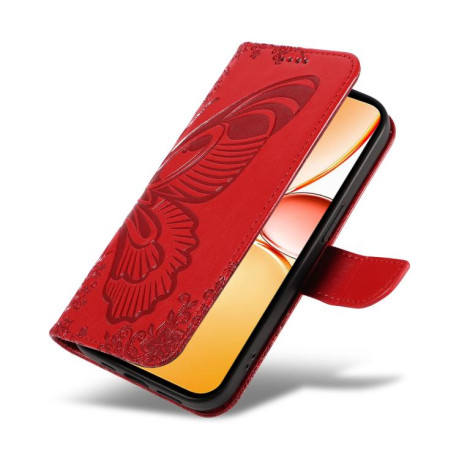 Чохол-книжка Swallowtail Butterfly Embossed Leather для Realme C85 Pro 4G — червоний