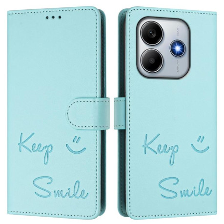 Чохол-книжка Smile Embossing RFID Leather для Xiaomi Poco M7 Pro 5G - зелений