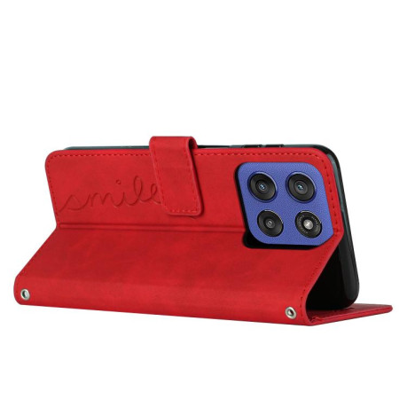 Чохол-книжка Retro Skin Feel Amile на Motorola Edge 60 Fusion - червоний