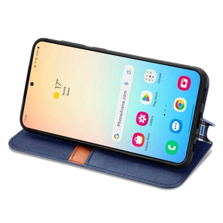 Чохол-книжка Cubic Grid для Samsung Galaxy S25+ 5G - синій