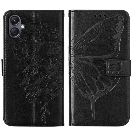 Чохол-книжка Embossed Butterfly для Samsung Galaxy A05 - чорний