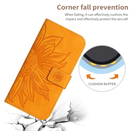 Чехол-книжка Skin Feel Sun Flower для Xiaomi Redmi 13C/Poco C65 4G - желтый