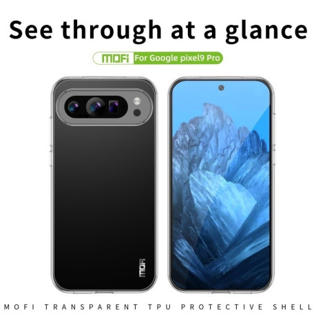 Силіконовий ультратонкий чохол MOFI Ming Series для Google Pixel 9 Pro - прозорий