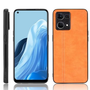 Ударозащитный чехол Sewing Cow Pattern для OPPO Reno7 4G - оранжевый