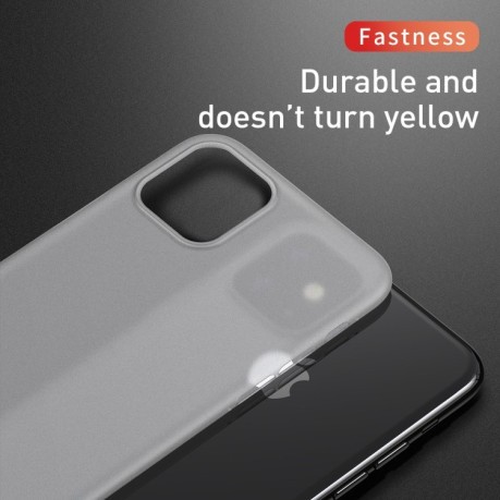 Ультратонкий чехол Baseus Wing Ultra-Thin на iPhone 11-прозрачный белый