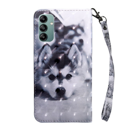 Чехол-книжка 3D Painting Leather для Samsung Galaxy A04s - Husky