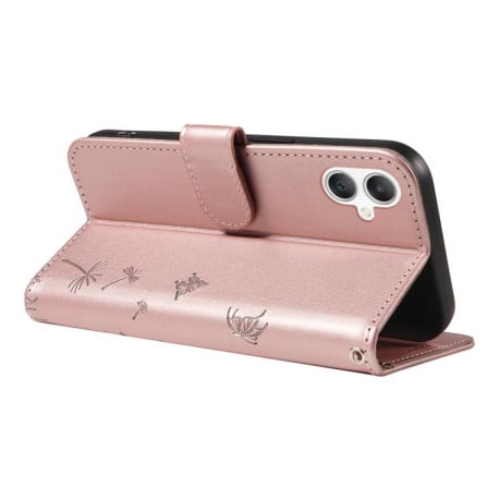 Чехол-книжка Dandelion Embossed Pattern Flip Leather на Samsung Galaxy A07 5G - золото