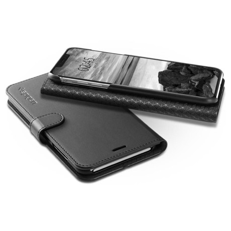 Оригінальний чохол-книжка Spigen Wallet S для iPhone XS / X Black