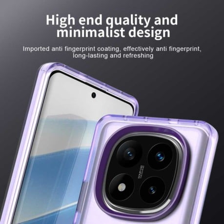 Протиударний чохол MagSafe Holder PC Hybrid для Xiaomi Redmi Note 14 Pro 5G/Poco X7 - фіолетовий