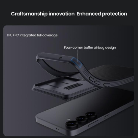 Ударозахисний чохол NILLKIN CamShield Pro для Samsung Galaxy S25+ 5G - чорний