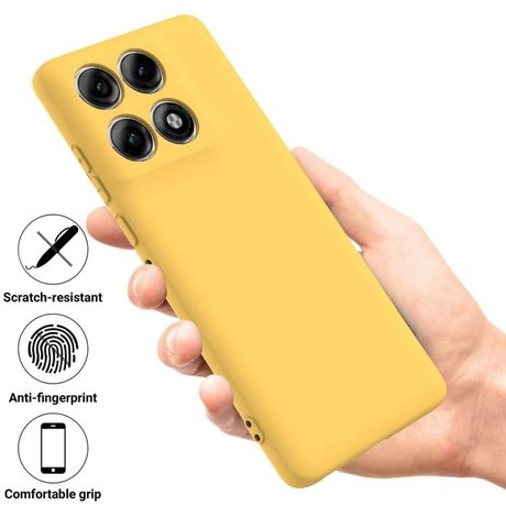 Силиконовый чехол Solid Color Liquid Silicone на Motorola Edge 70 Pro / 70 Pro+ — жёлтый