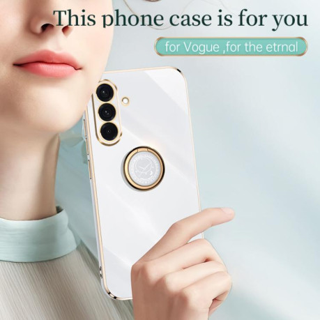 Противоударный чехол XINLI Straight Edge with Ring Holder для Samsung Galaxy A56 5G - черный