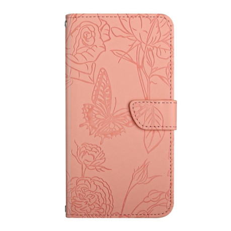 Чехол-книжка Embossed Butterfly для OPPO A3/A3x/A40m- розовый