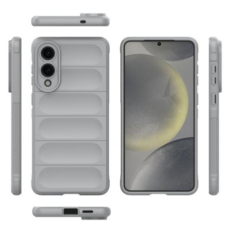 Силиконовый чехол Magic Flannel для Samsung Galaxy S25 Edge 5G - серый